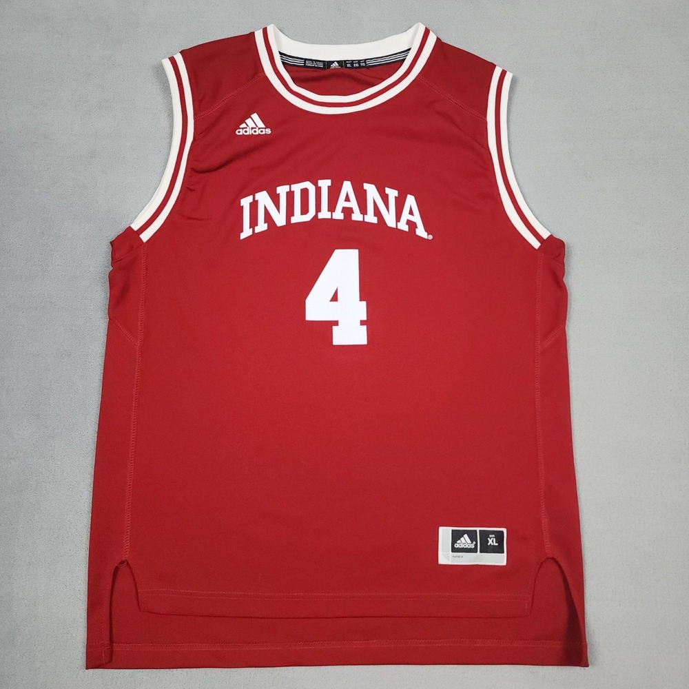 Indiana Hoosiers Adidas Basketball Jersey Womens XL Red #4 NCAA College